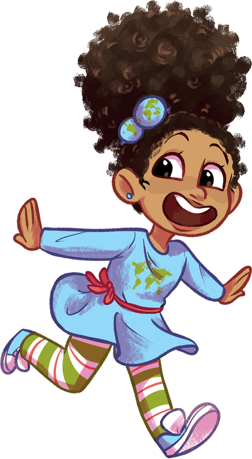 Alexandria, waving, ready to set off